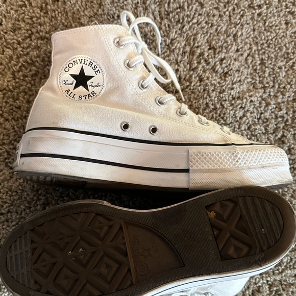 Converse White High-Top Sneakers - Picture 6 of 7